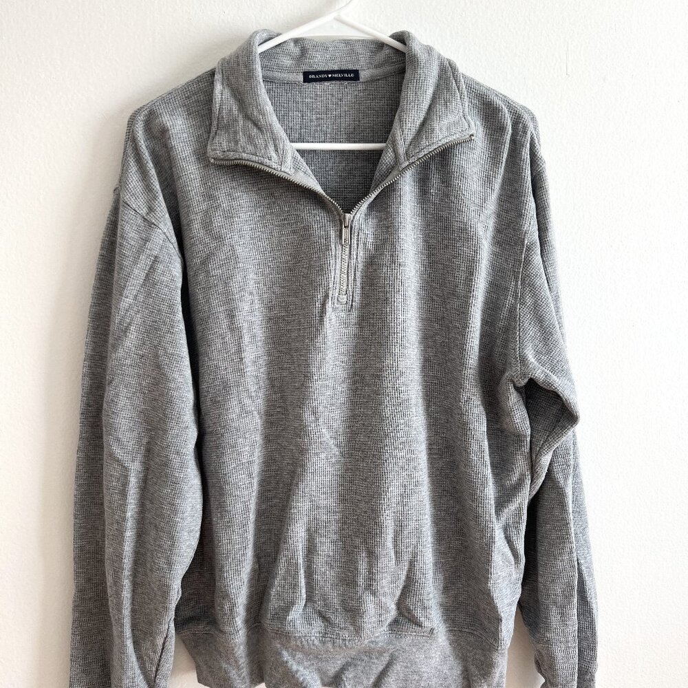 Brandy Melville Waffle Quarter-zip